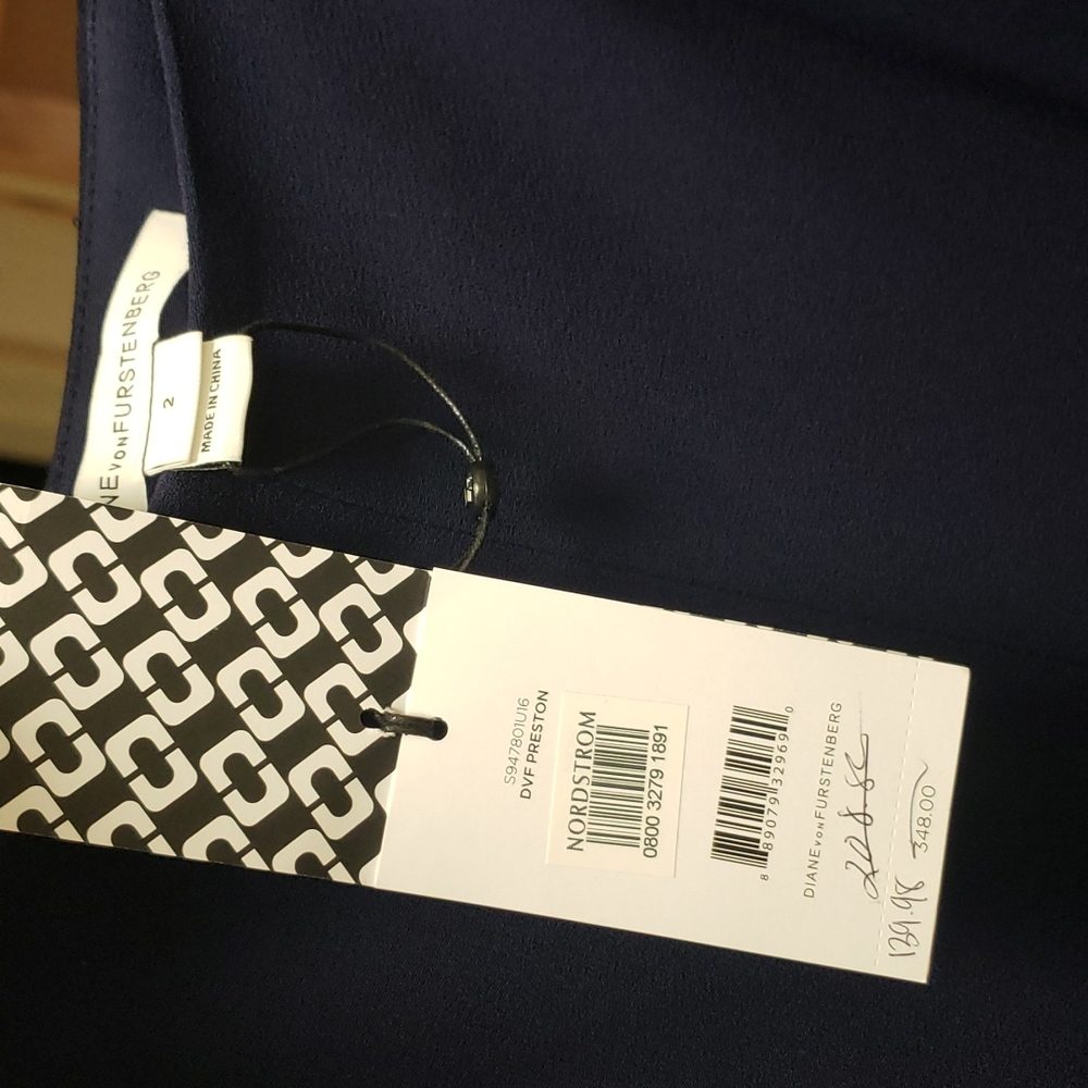 DIANE von FURSTENBERG Preston Wide Leg Pants⭐Stunning Fit. Georgeous BLUE - Picture 8 of 8